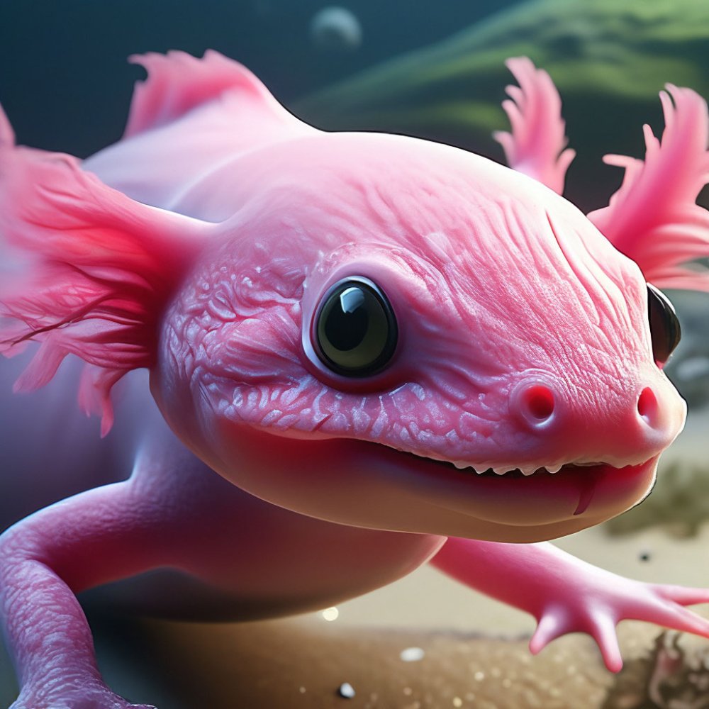 Тритон аквариумный аксолотль