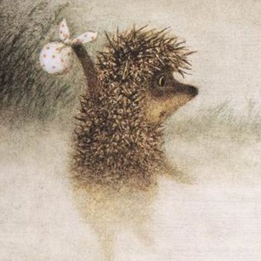 Ежик с узелком на палочке