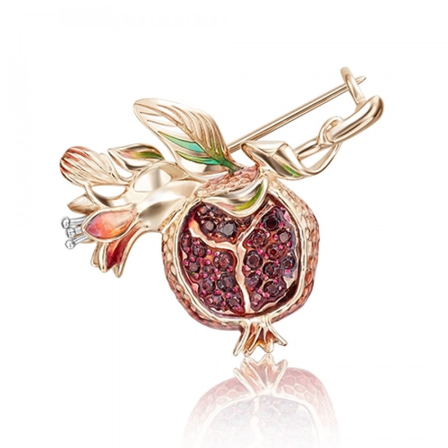 Серьги "гранат" 02-4047-00-204-1110-57 из золота, ювелирный завод платина