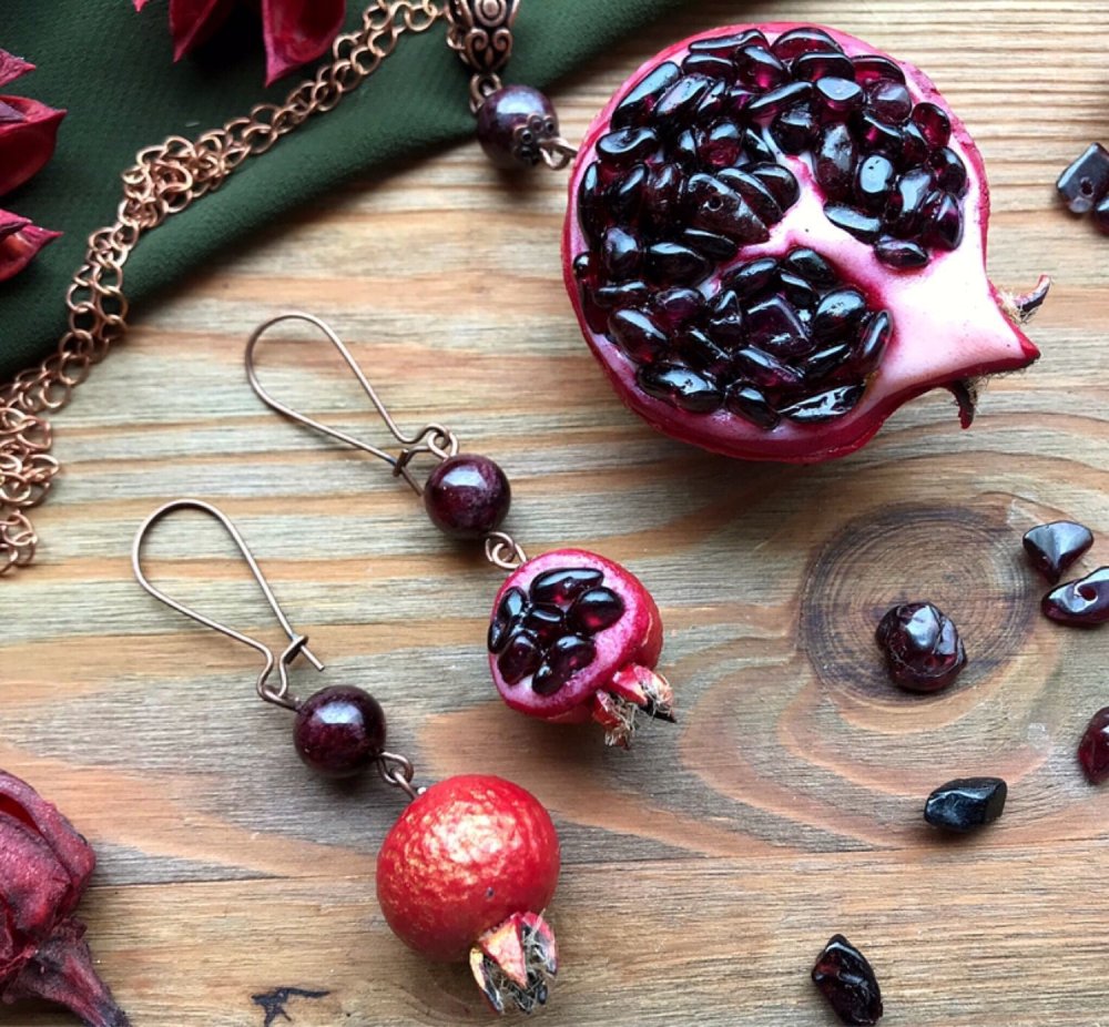 Кулон гранат