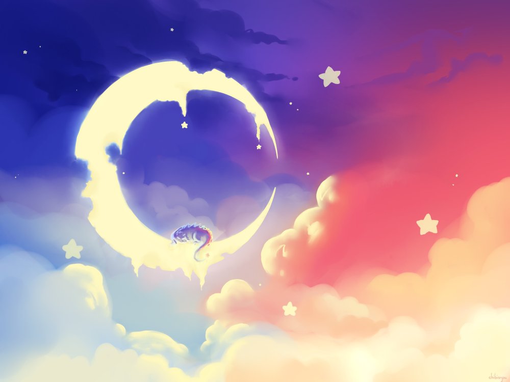 Луна на небе