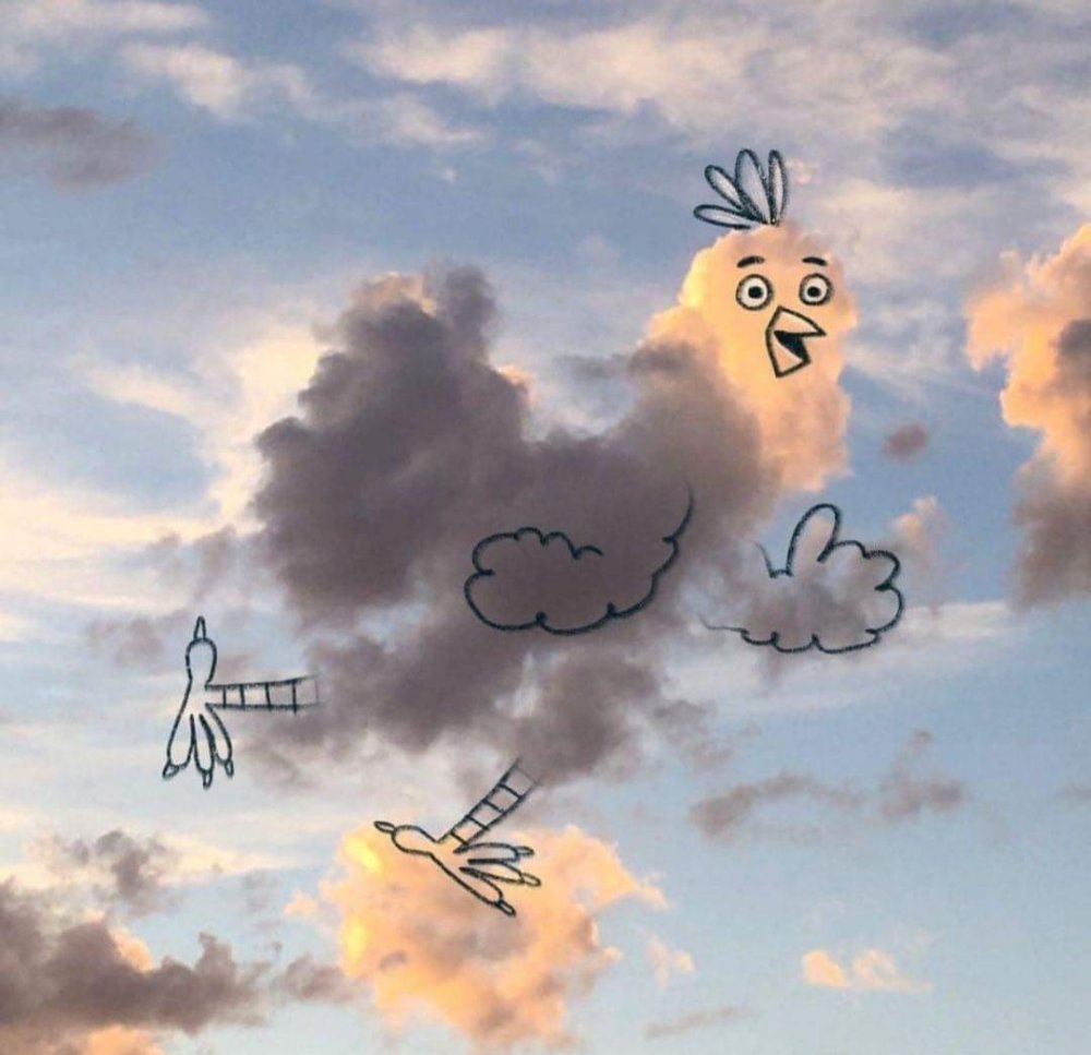 Картинки причудливый животные облака нарисованные