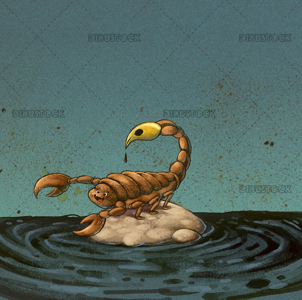 Черепаха и Скорпион басня