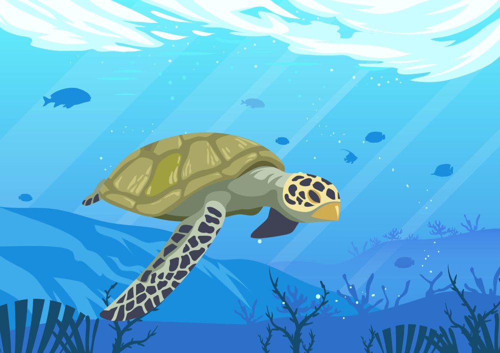 Фон черепаха вектор