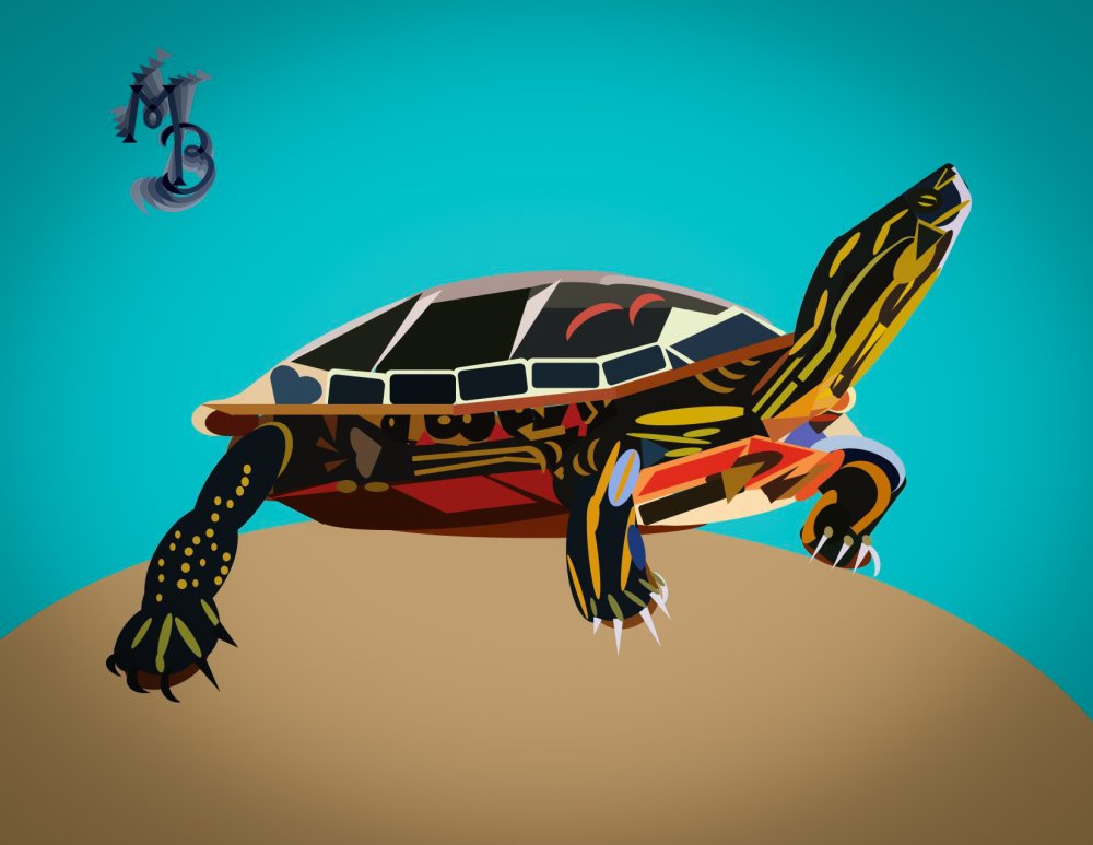 Geometric animal черепаха