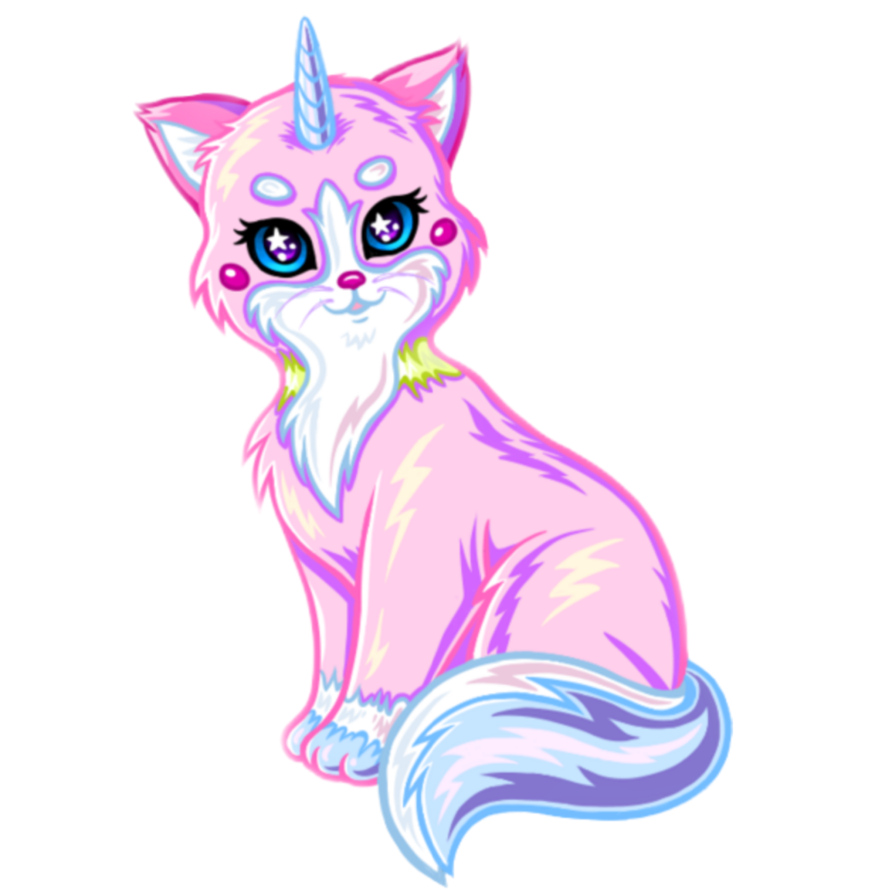 Кот с рогом единорога