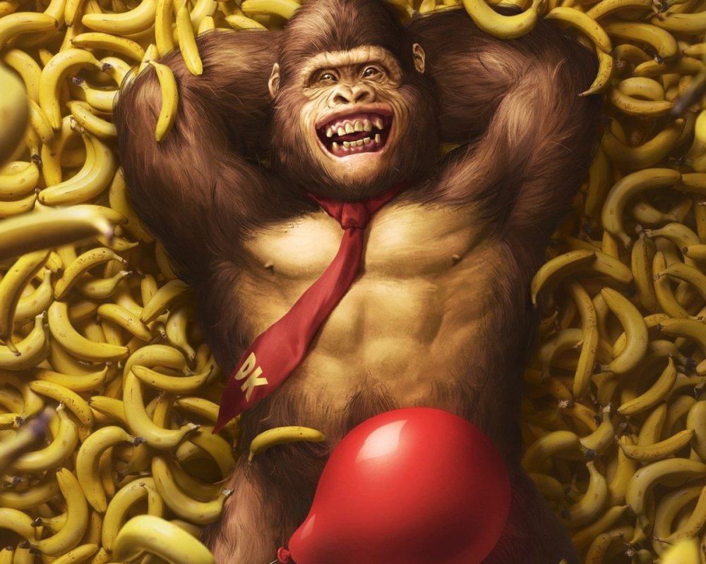 Горилла с бананом