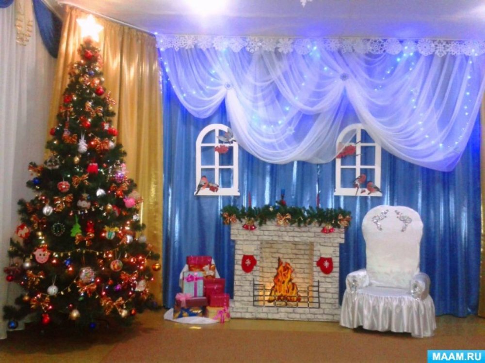 Украшение детского сада к новому году