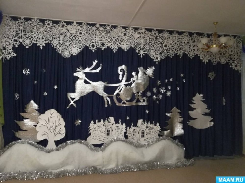 Елка декорация на сцене