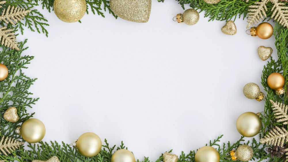 Новогодняя рамка горизонтальная