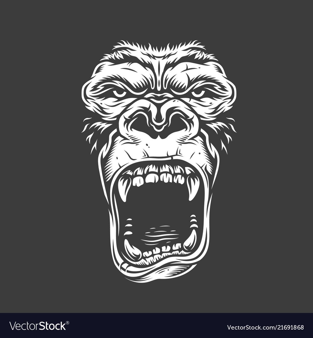 Горилла вектор лицо