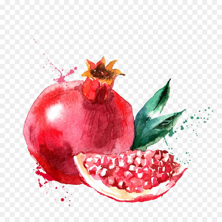 Сочные фрукты акварель