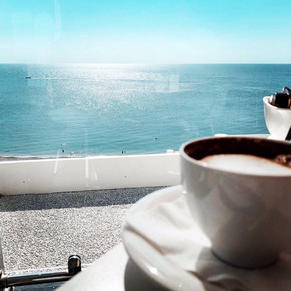 Картинки на рабочий стол кофе и море