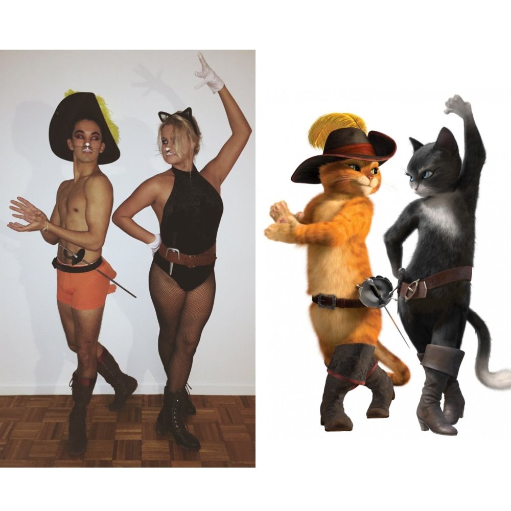 Кот в сапогах и киса мягколапка