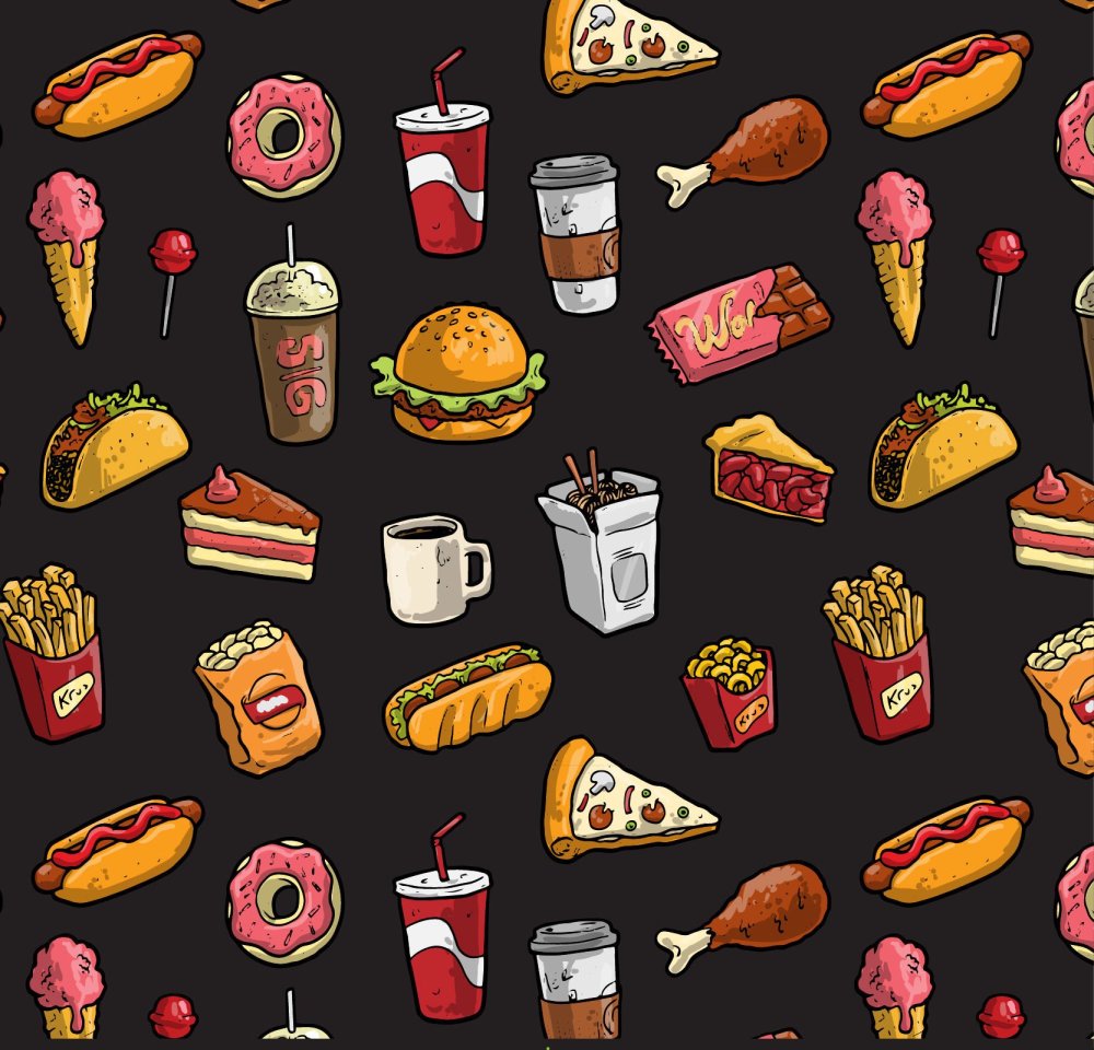 Векторный фон еда