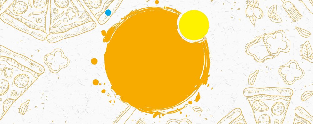 Еда на желтом фоне