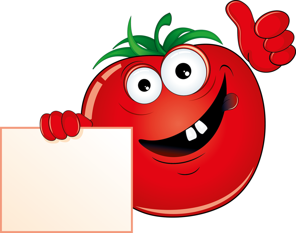 Веселые овощи помидор