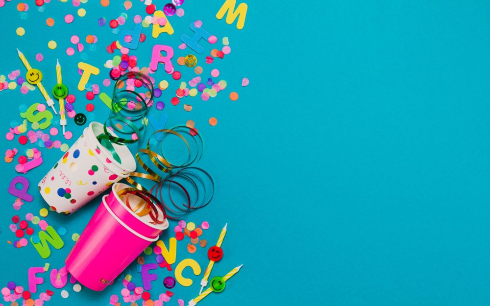 Баннер конфетти