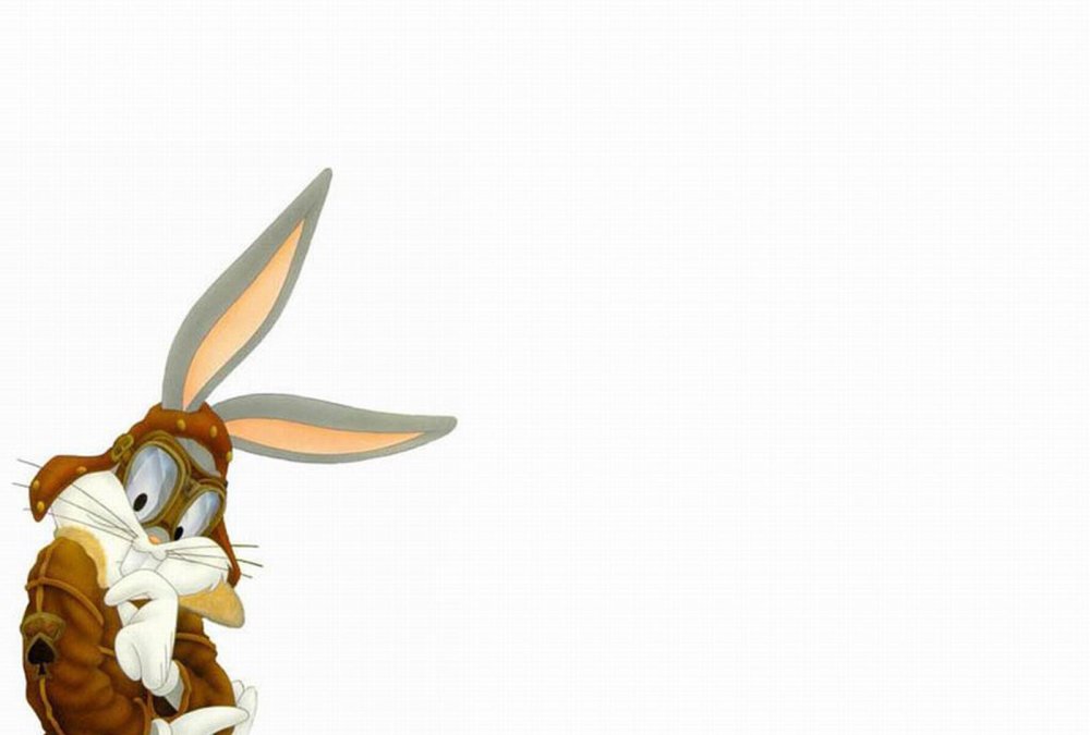 Фон с мультяшным кроликом