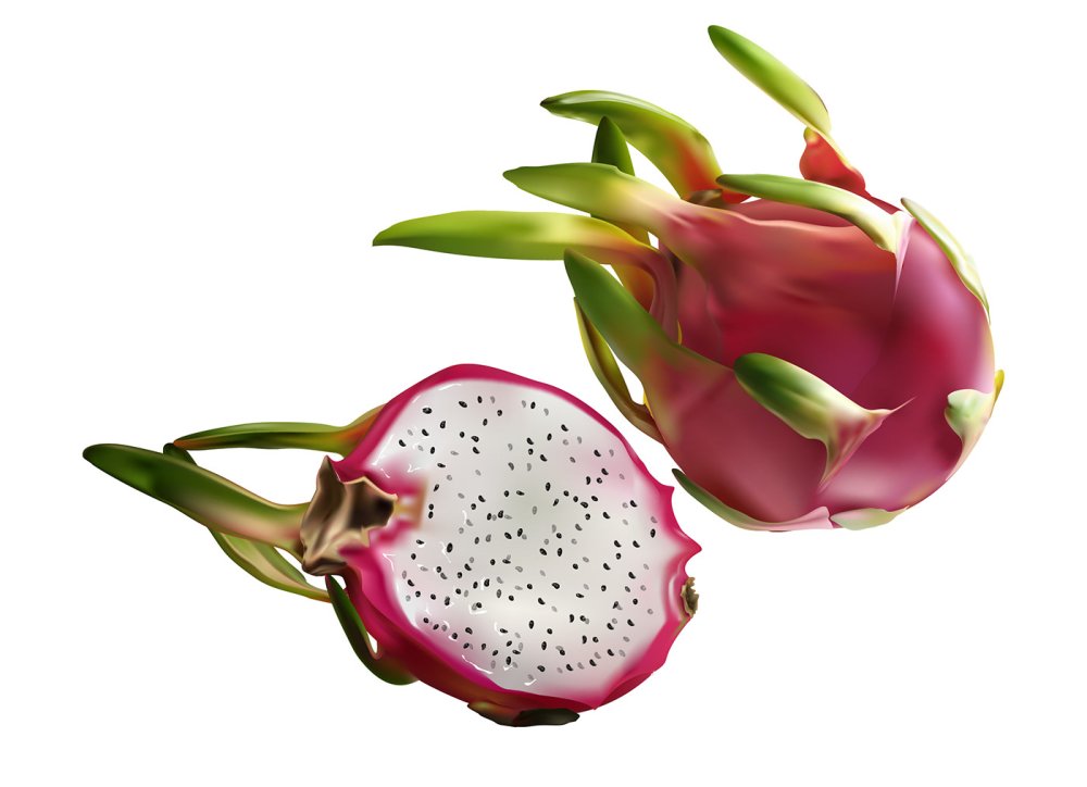 Драконий фрукт в разрезе