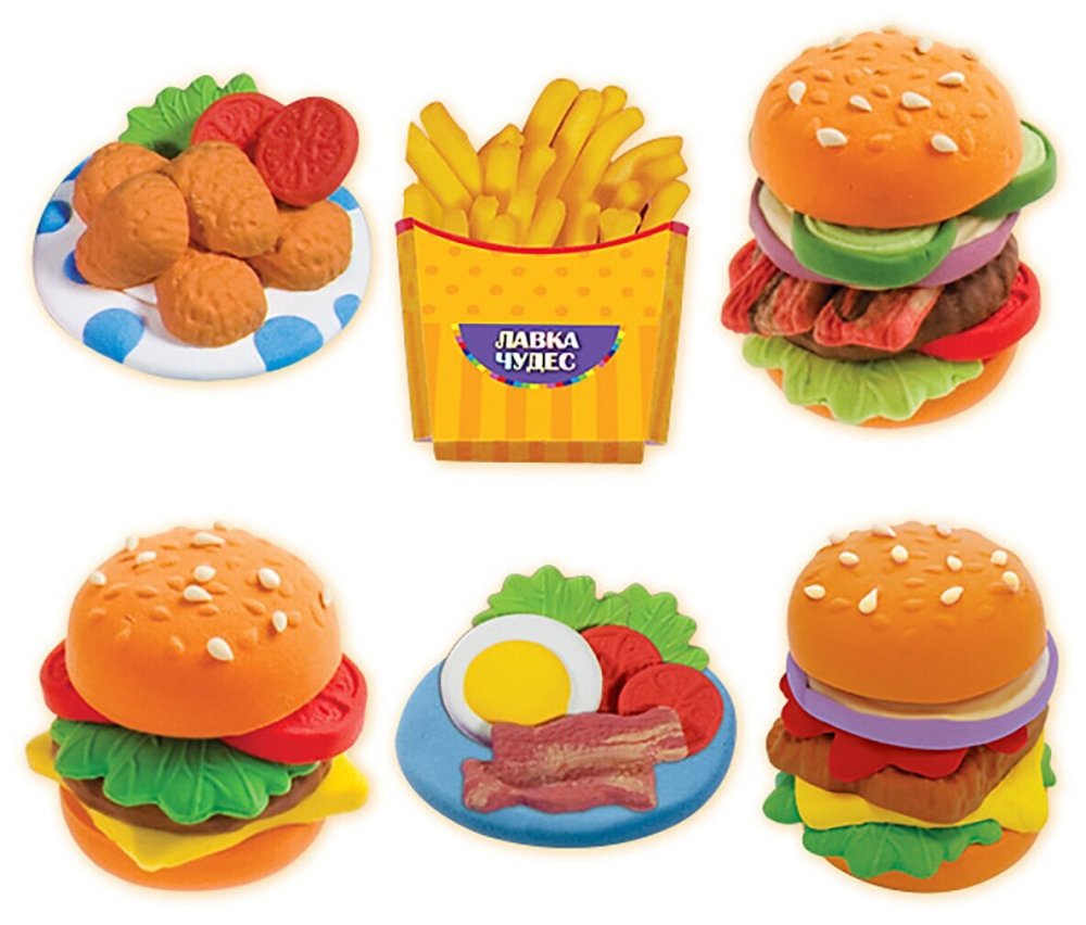 Масса для лепки фабрика фантазий набор гамбургеры