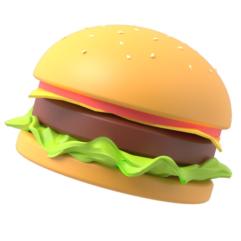 Гамбургер в 3d