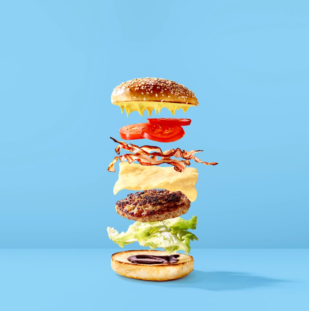 Бургер в воздухе