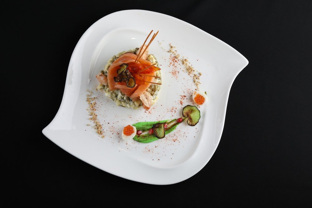 Форель страчателла авокадо