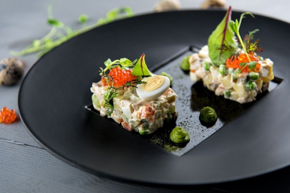 Оригинальная подача салатов