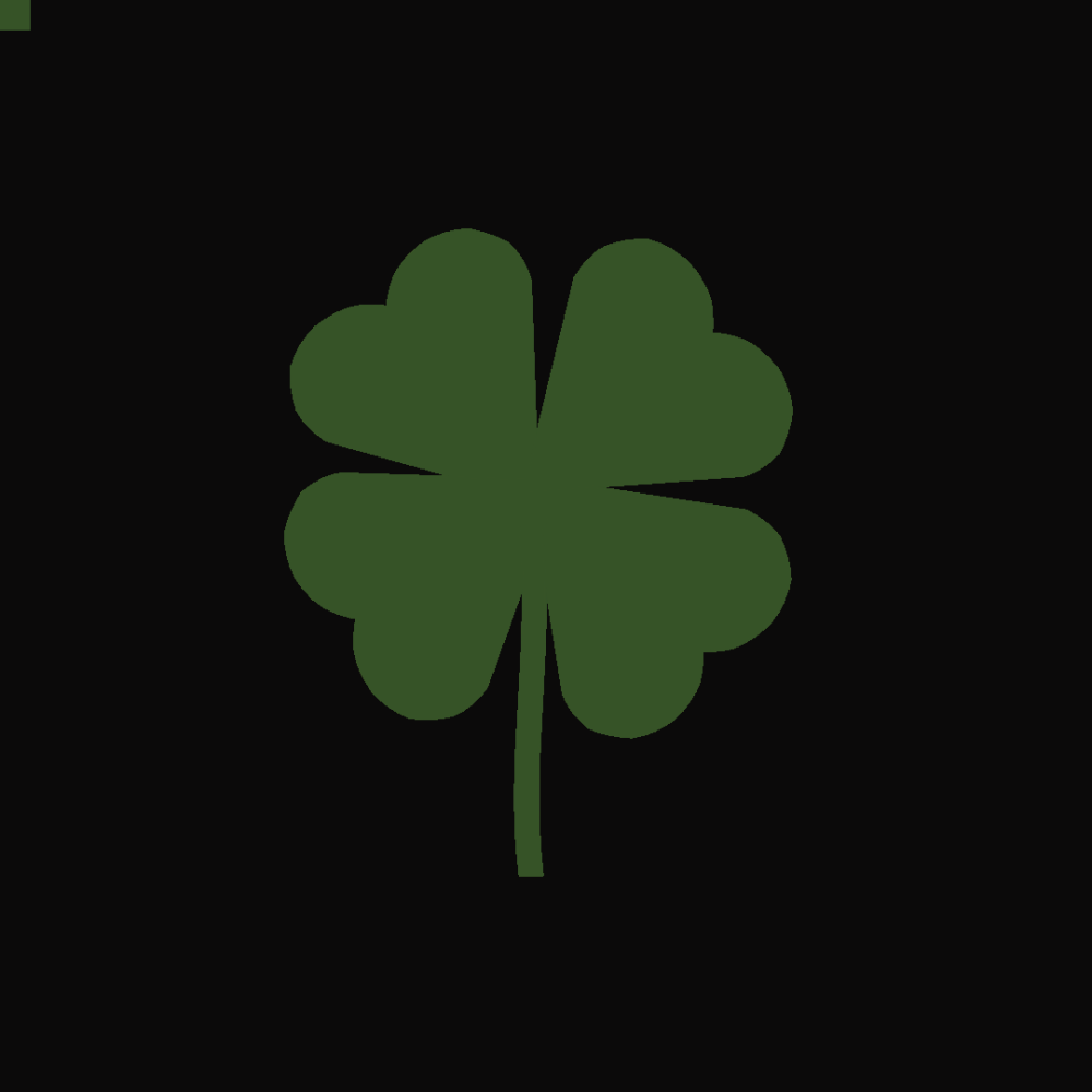 Черный Клевер четырехлистный