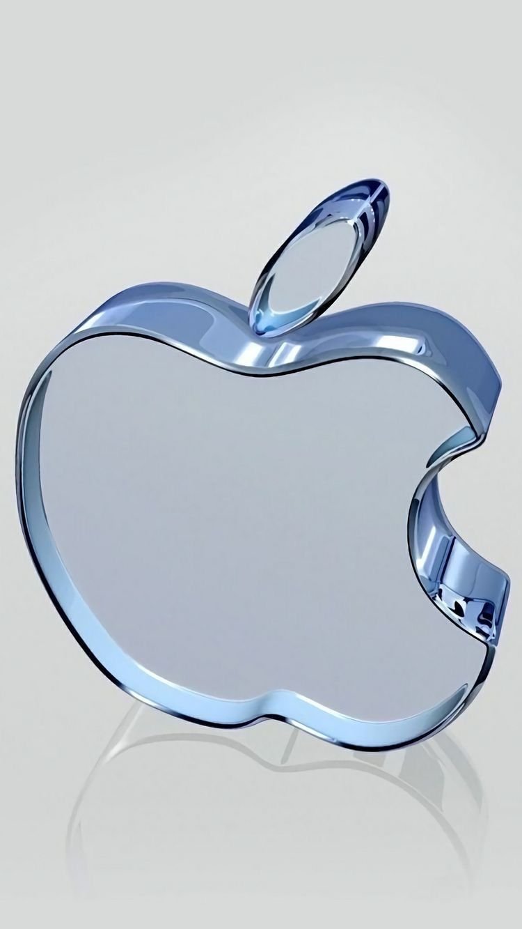 Обои на айфон с логотипом Apple стеклянное