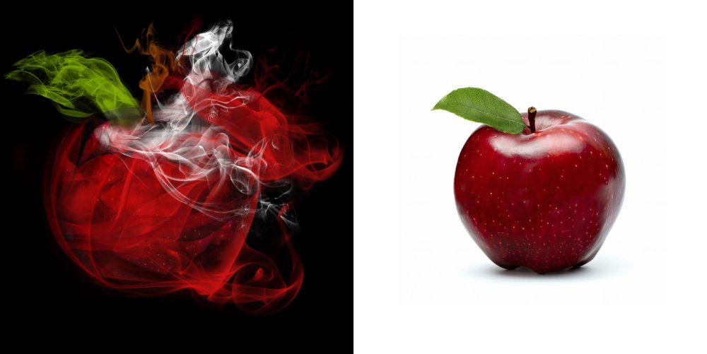 Абстрактное изображение яблока