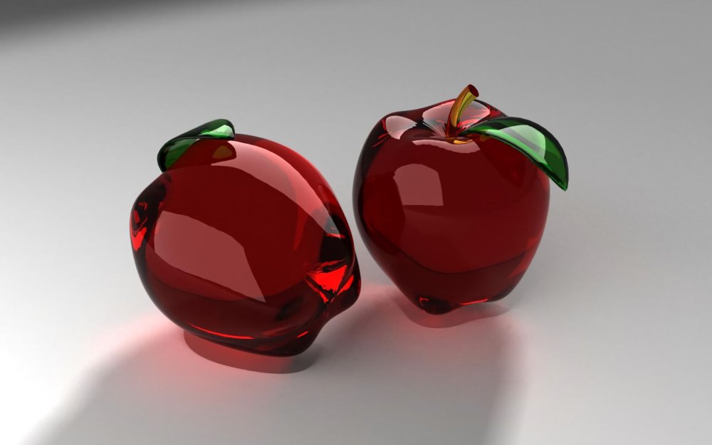 Стеклянные ягоды и фрукты