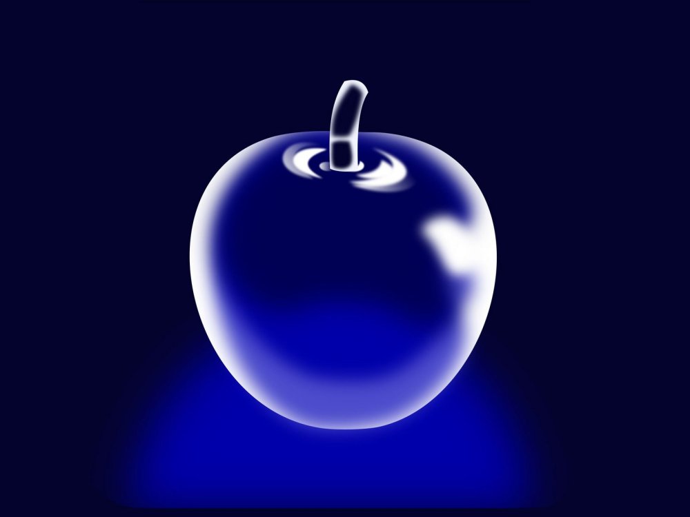 Apple синий фон