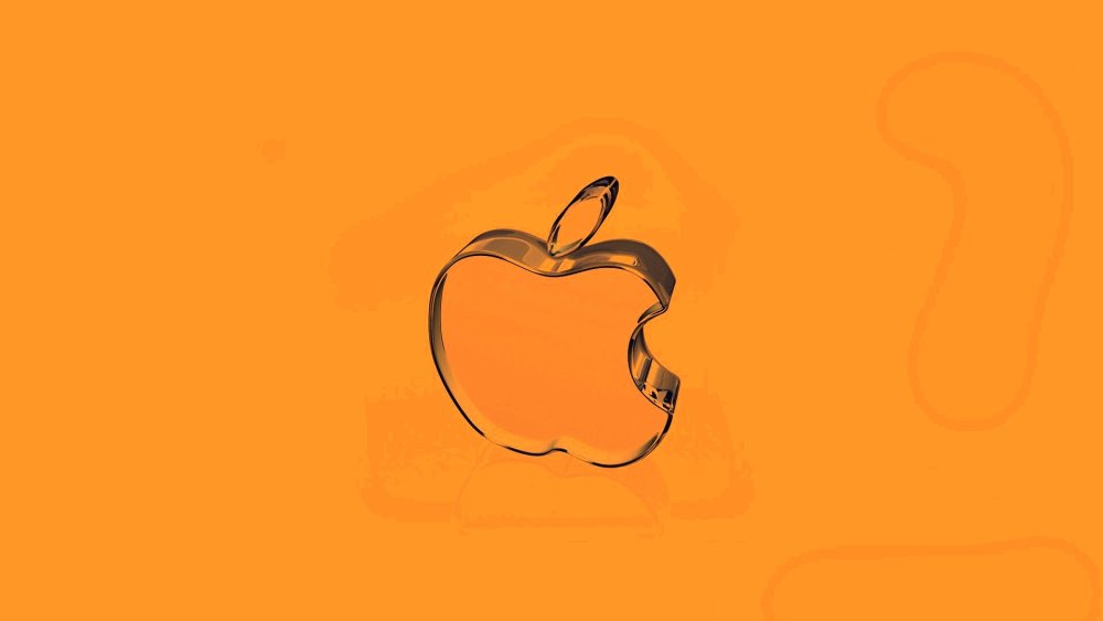 Логотип Apple стеклянный