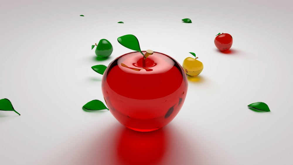 Фотообои на раб стол стеклянные яблоки