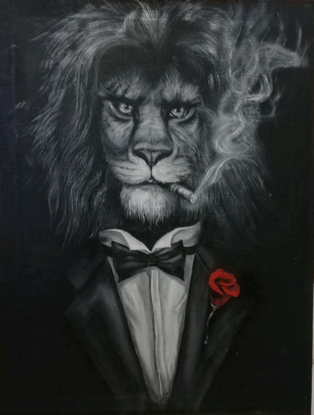 Картина Лев с сигарой