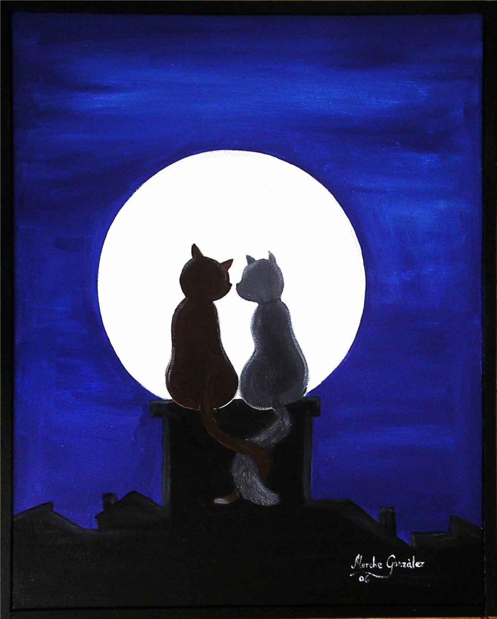 Котики под луной