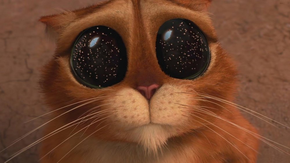 Кот в сапогах Шрек глаза