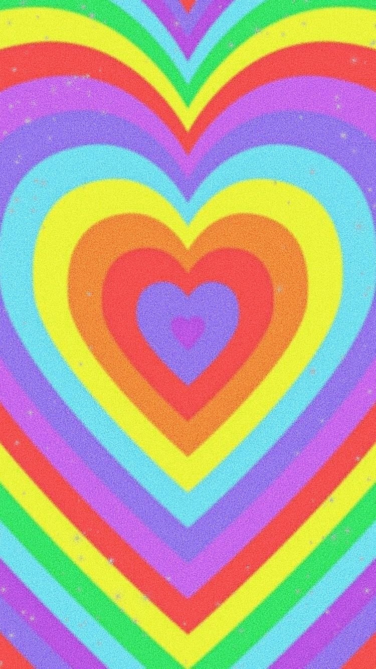 Сердечки разноцветные Эстетика