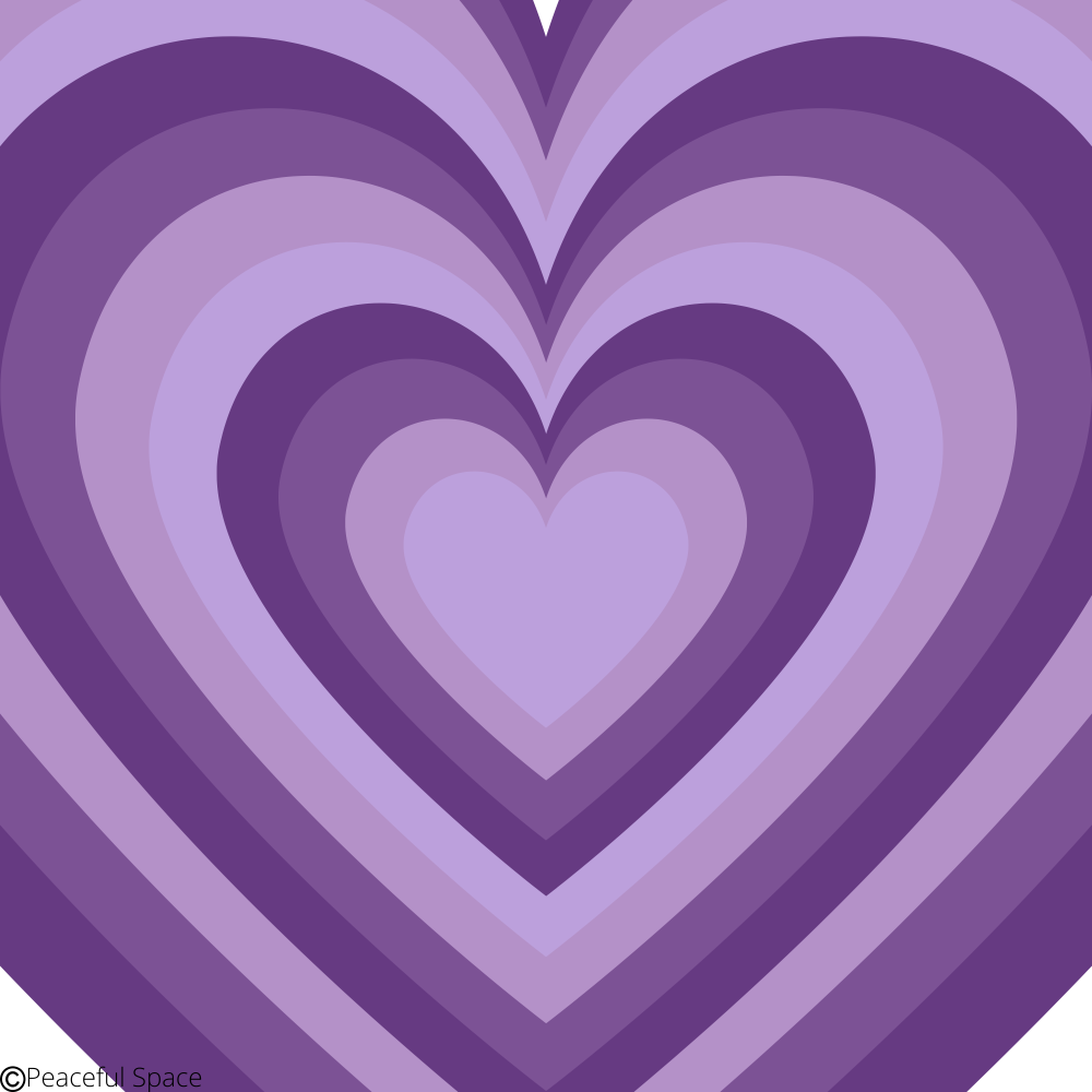 Фиолетовые сердечки обои