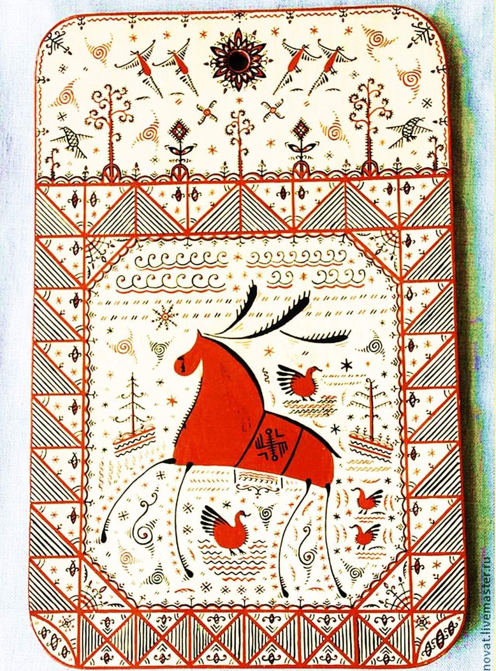 Мезенская роспись горы