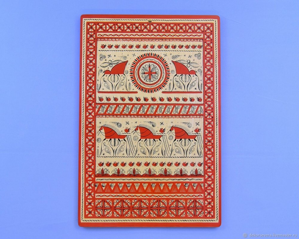 Мезенская роспись Сова