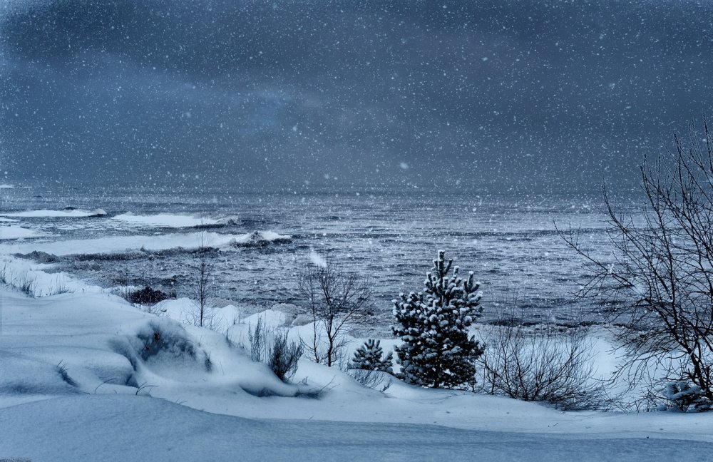 Ладожское озеро зимой - 77 фото