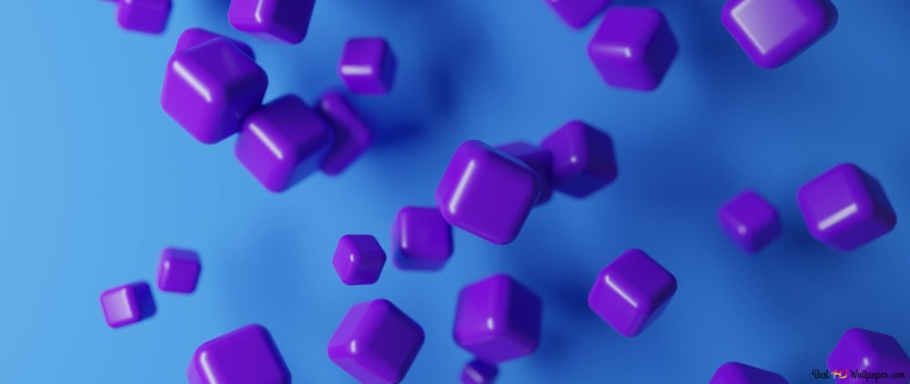 Фиолетовый кубик