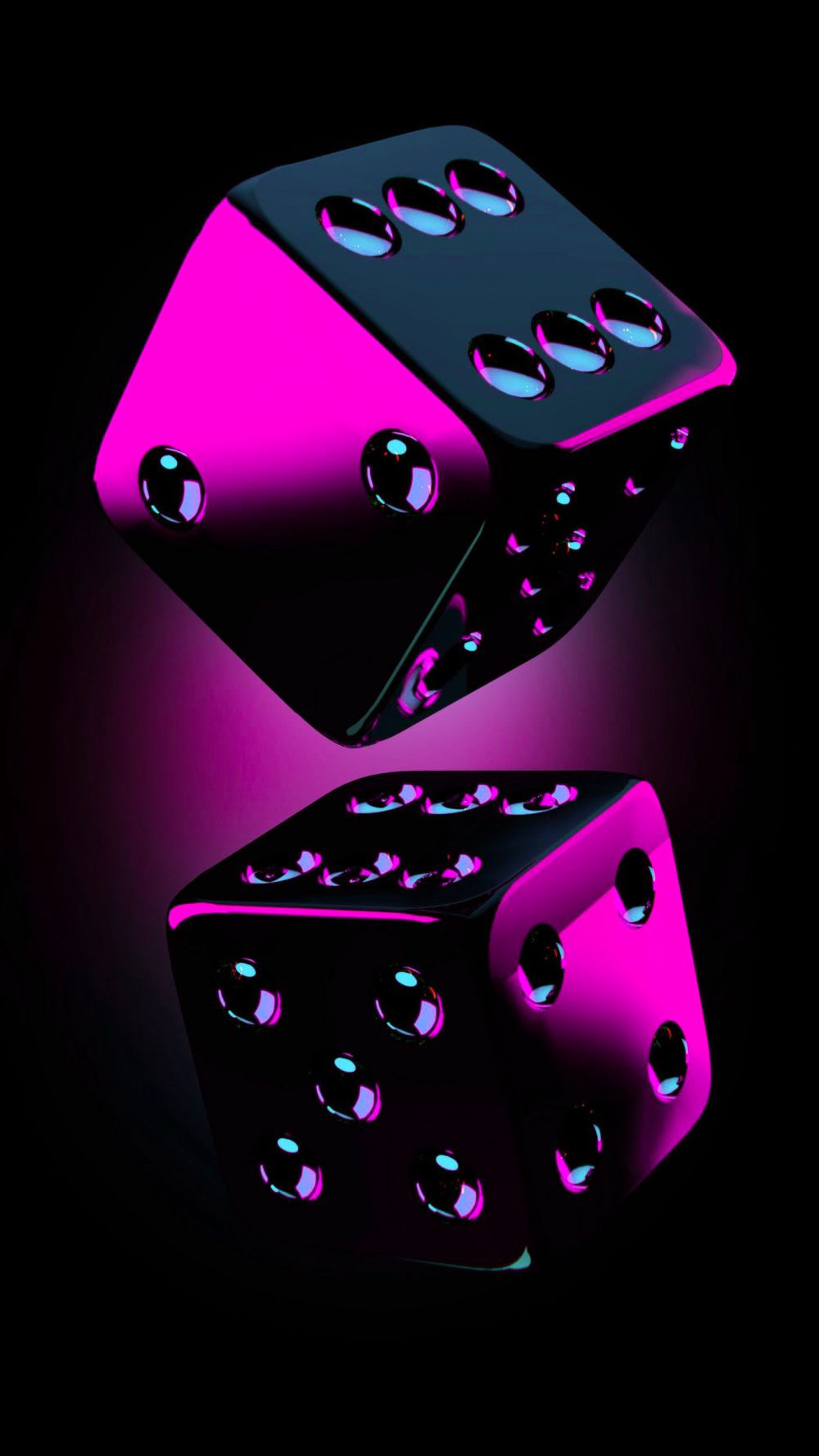 Неоновые игральные кости