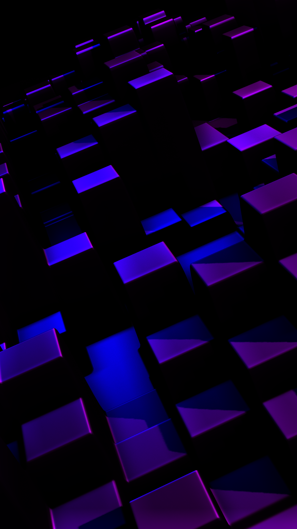 Фиолетовые кубики на черном фоне