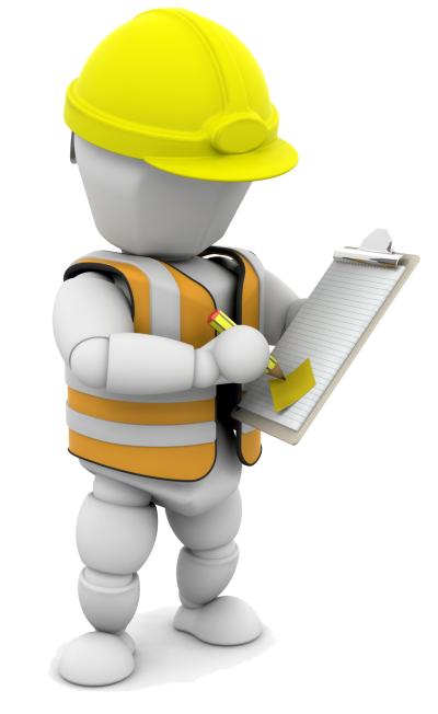 Человечек в строительной каске