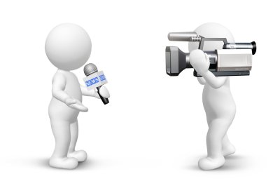 Белый человечек журналист