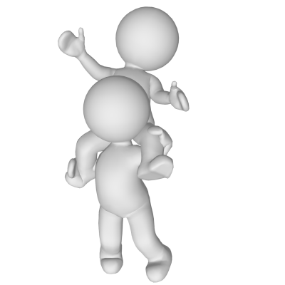 Человечек на белом фоне